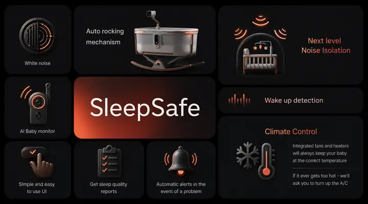 SleepSafe — the smart-crib feature set